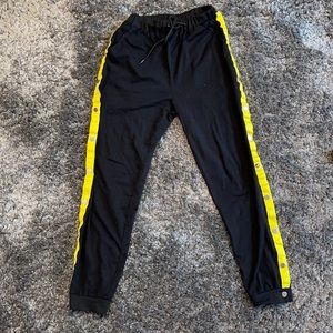 LF EMMA & SAM Black Cotton Snap Side Jogger Pants